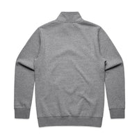 Men's Stencil Half Zip Hoodie | Arena Custom Blanks - Arena Prints - Back - Athletic Heather - Grey