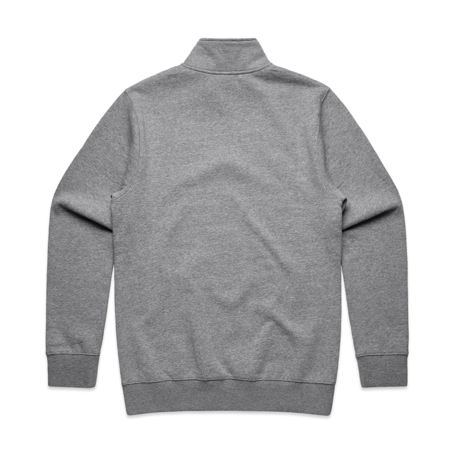 Men's Stencil Half Zip Hoodie | Arena Custom Blanks - Arena Prints - Back - Athletic Heather - Grey