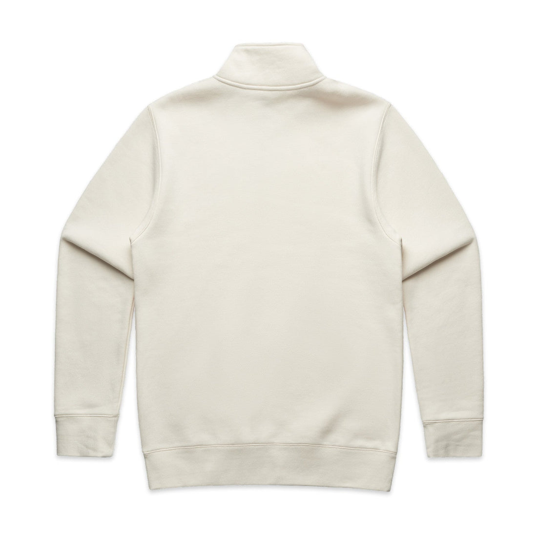 Men's Stencil Half Zip Hoodie | Arena Custom Blanks - Arena Prints - Back - Ecru - Cream