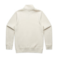 Men's Stencil Half Zip Hoodie | Arena Custom Blanks - Arena Prints - Back - Ecru - Cream