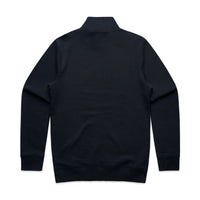 Men's Stencil Half Zip Hoodie | Arena Custom Blanks - Arena Prints - Back - Navy - Blue