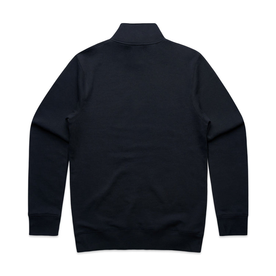 Men's Stencil Half Zip Hoodie | Arena Custom Blanks - Arena Prints - Back - Navy - Blue