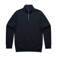 Men's Stencil Half Zip Hoodie | Arena Custom Blanks - Arena Prints - Front - Navy - Blue