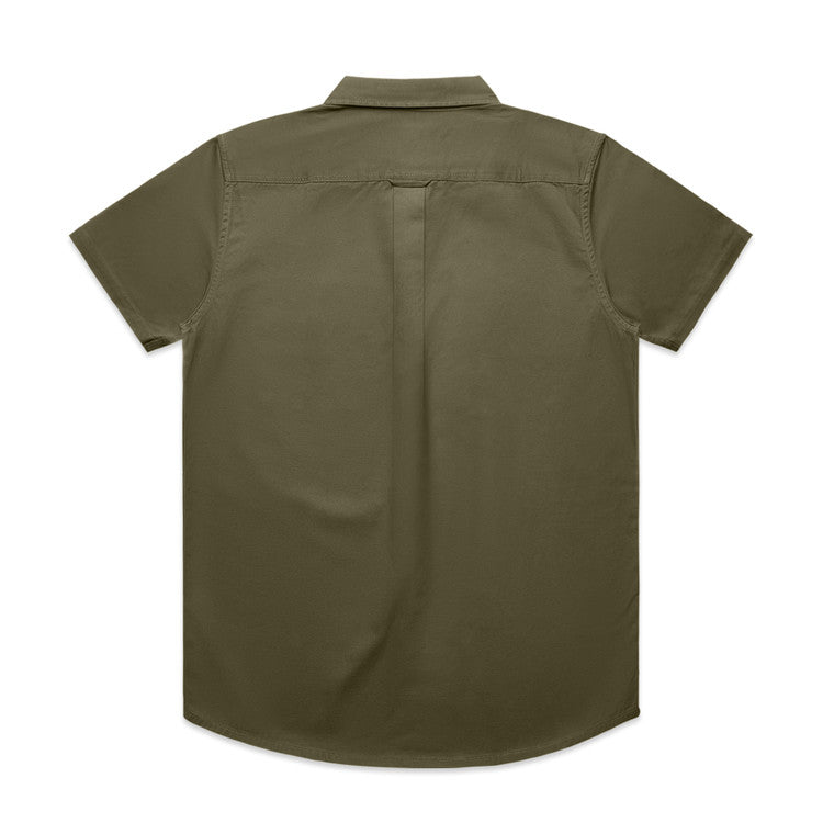 Men's Work Short Sleeve  | Arena Custom Blanks - Arena Prints - Back - Army - Green