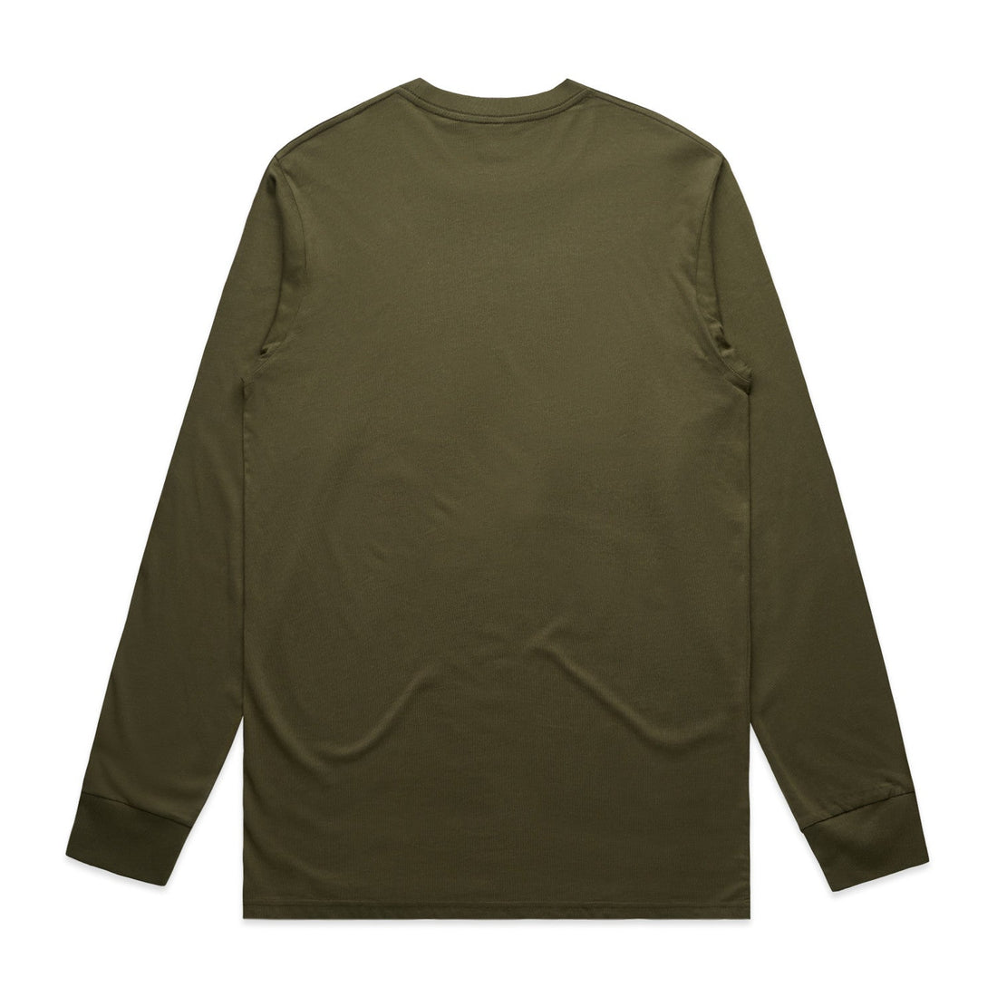 Mens Staple LS Tee | Arena Custom Blanks - Arena Prints - Back- Army - Green