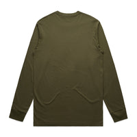 Mens Staple LS Tee | Arena Custom Blanks - Arena Prints - Back- Army - Green