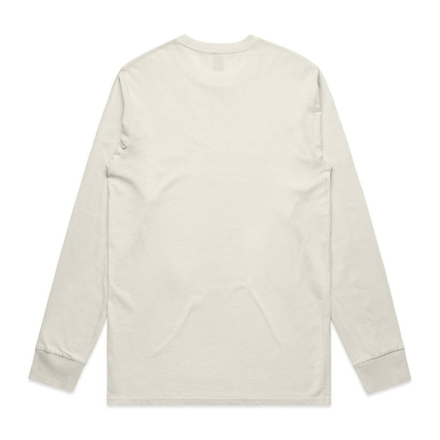 Mens Staple LS Tee | Arena Custom Blanks - Arena Prints - Back - Ecru - Cream
