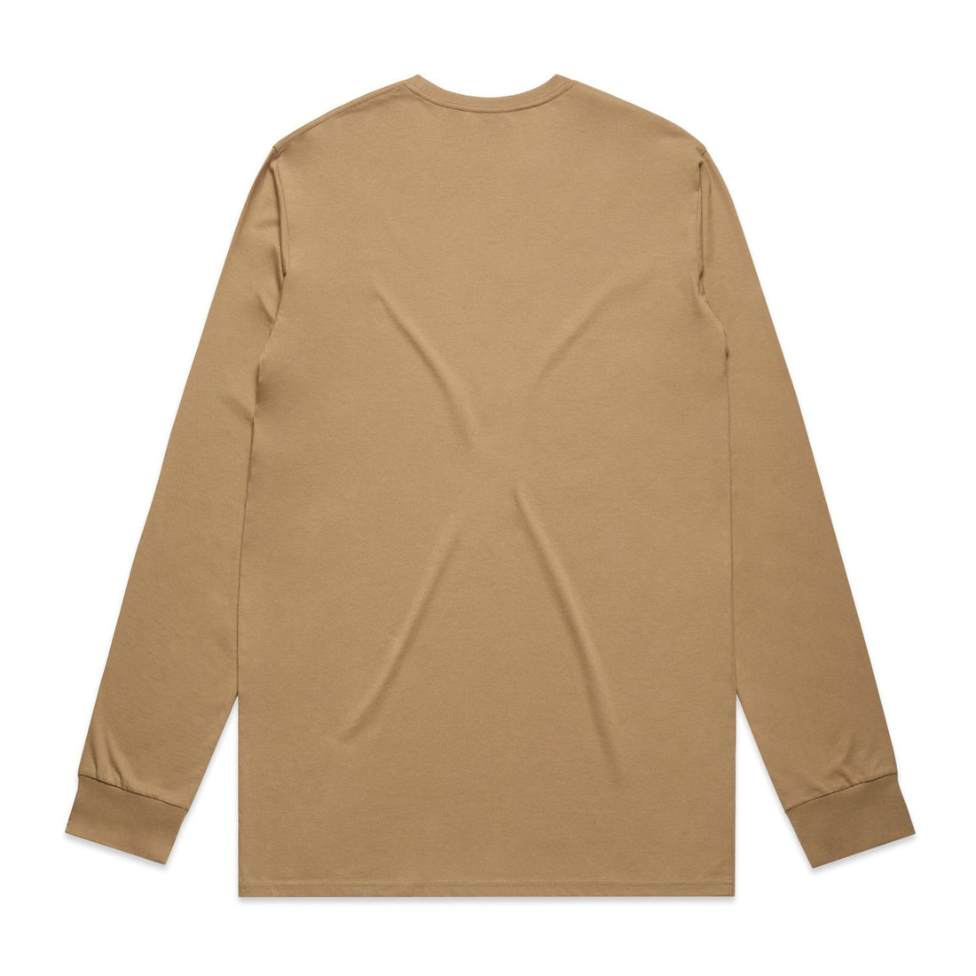 Mens Staple LS Tee | Arena Custom Blanks - Arena Prints - Back - Khaki  - Tan