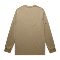 Mens Staple LS Tee | Arena Custom Blanks - Arena Prints - Back - Sand  - Brown