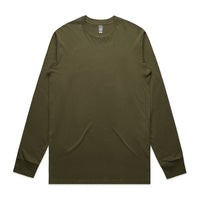 Mens Staple LS Tee | Arena Custom Blanks - Arena Prints - Front- Army - Green