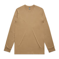 Mens Staple LS Tee | Arena Custom Blanks - Arena Prints - Front - Khaki  - Tan
