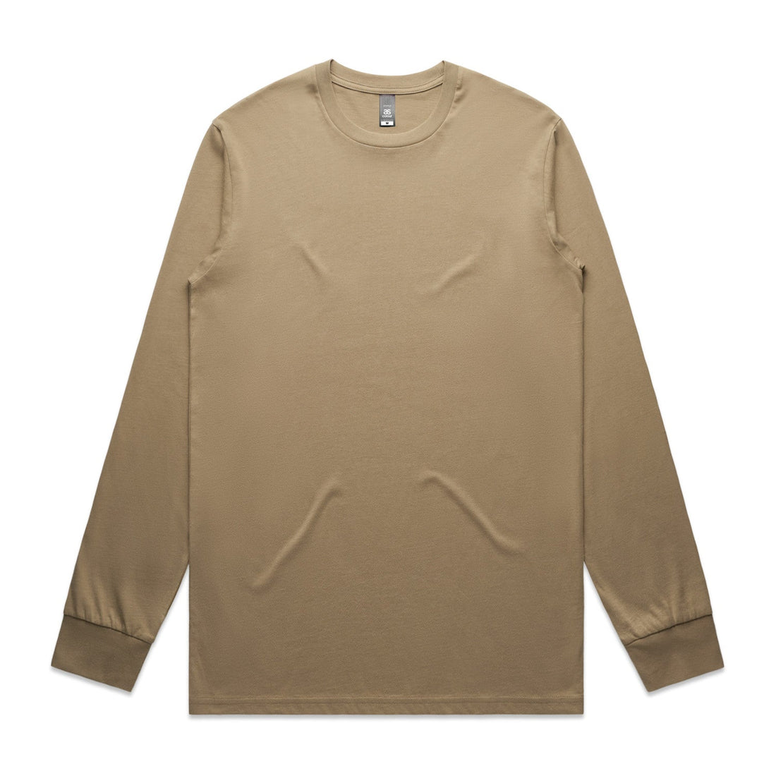 Mens Staple LS Tee | Arena Custom Blanks - Arena Prints - Front - Sand  - Brown