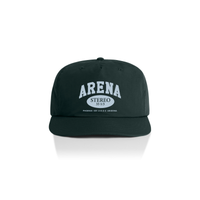 pine green cap with 'Arena Stereo' logo on a white background