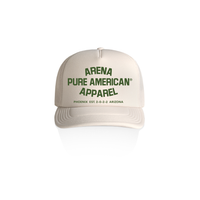 Bone Pure American Frame Foam Trucker Cap | Arena Apparel