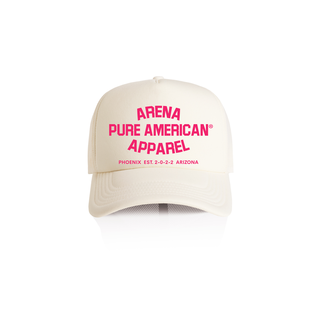 Ecru Pure American Frame Foam Trucker Cap | Arena Apparel