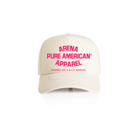 Ecru Pure American Frame Foam Trucker Cap | Arena Apparel