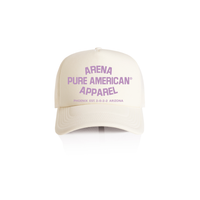 Ecru Pure American Frame Foam Trucker Cap | Arena Apparel