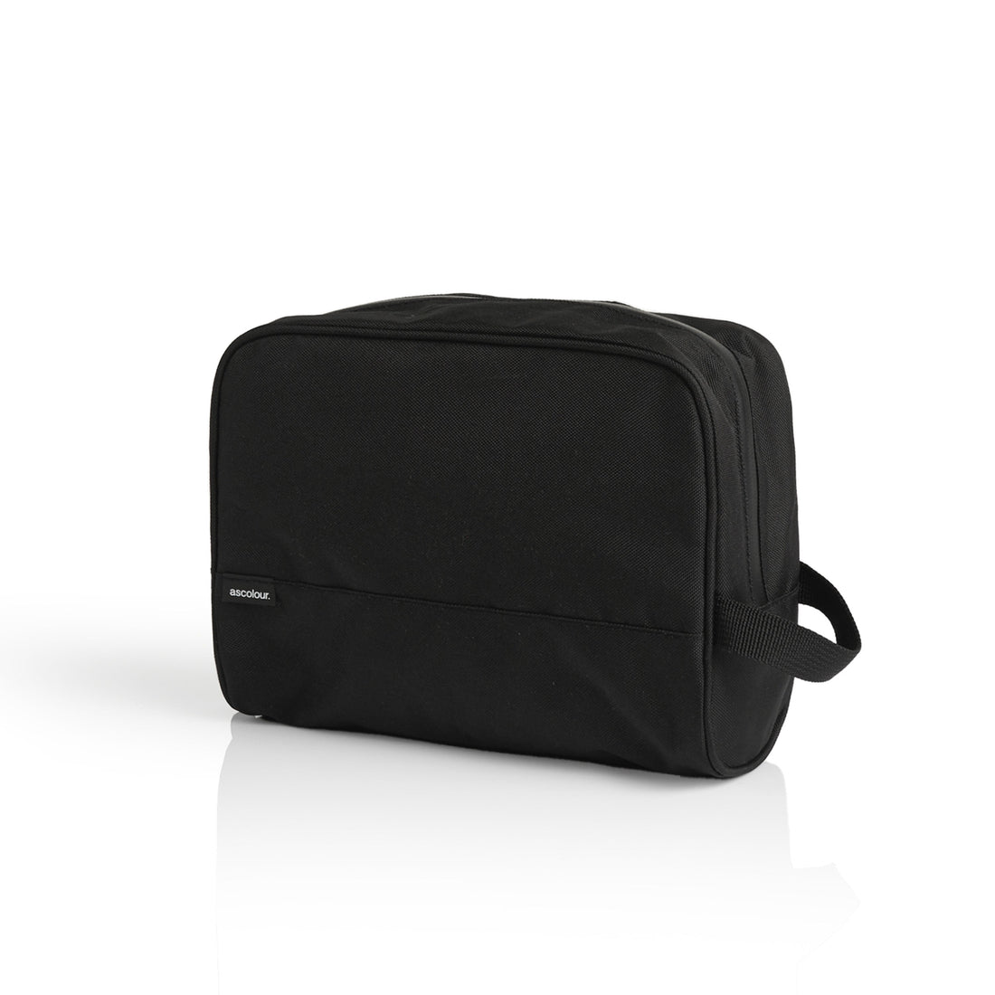 Recycled Toiletry Bag |Arena Custom Blanks - Arena Prints - Angle - Black