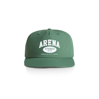 Green cap with 'Arena Stereo' text on a white background