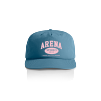 Blue cap with 'Arena Stereo' text on a white background