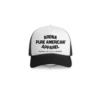 White/Black Pure American Frame Foam 2-Tone Trucker | Arena Apparel