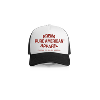 White/Black Pure American Frame Foam 2-Tone Trucker | Arena Apparel