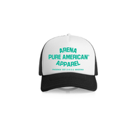 White/Black Pure American Frame Foam 2-Tone Trucker | Arena Apparel