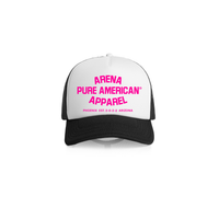 White/Black Pure American Frame Foam 2-Tone Trucker | Arena Apparel