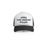 White/Coal Pure American Frame Foam 2-Tone Trucker | Arena Apparel