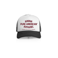 White/Coal Pure American Frame Foam 2-Tone Trucker | Arena Apparel