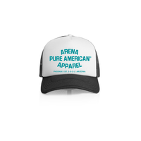 White/Coal Pure American Frame Foam 2-Tone Trucker | Arena Apparel