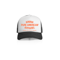 White/Coal Pure American Frame Foam 2-Tone Trucker | Arena Apparel
