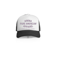 White/Coal Pure American Frame Foam 2-Tone Trucker | Arena Apparel