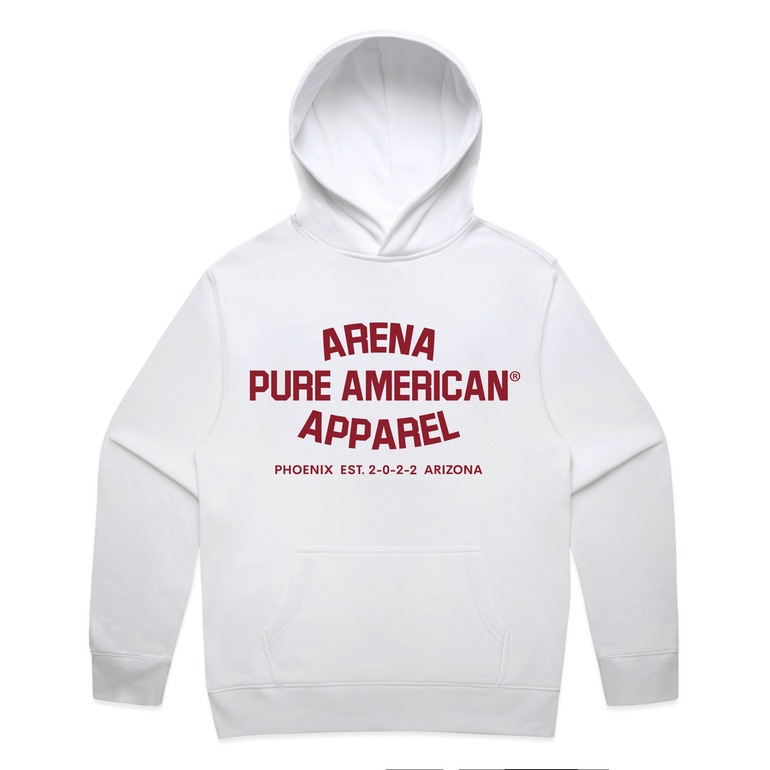 White Pure American Relax Hood | Arena Apparel