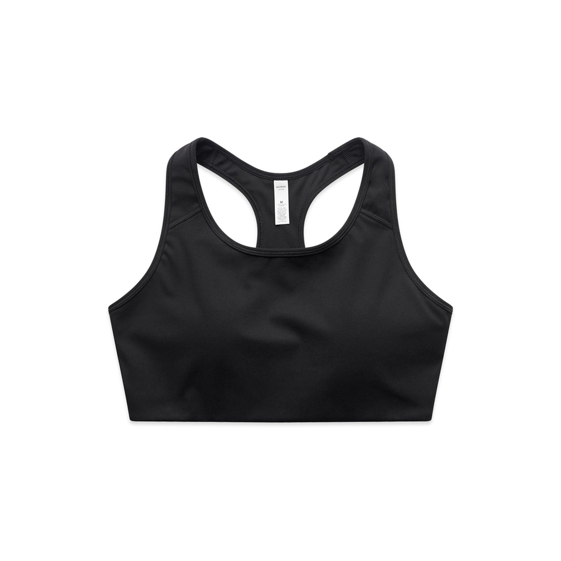 Women's Active Bra Top | Arena Custom Blanks - Arena Prints - Front - Black