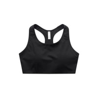 Women's Active Bra Top | Arena Custom Blanks - Arena Prints - Front - Black