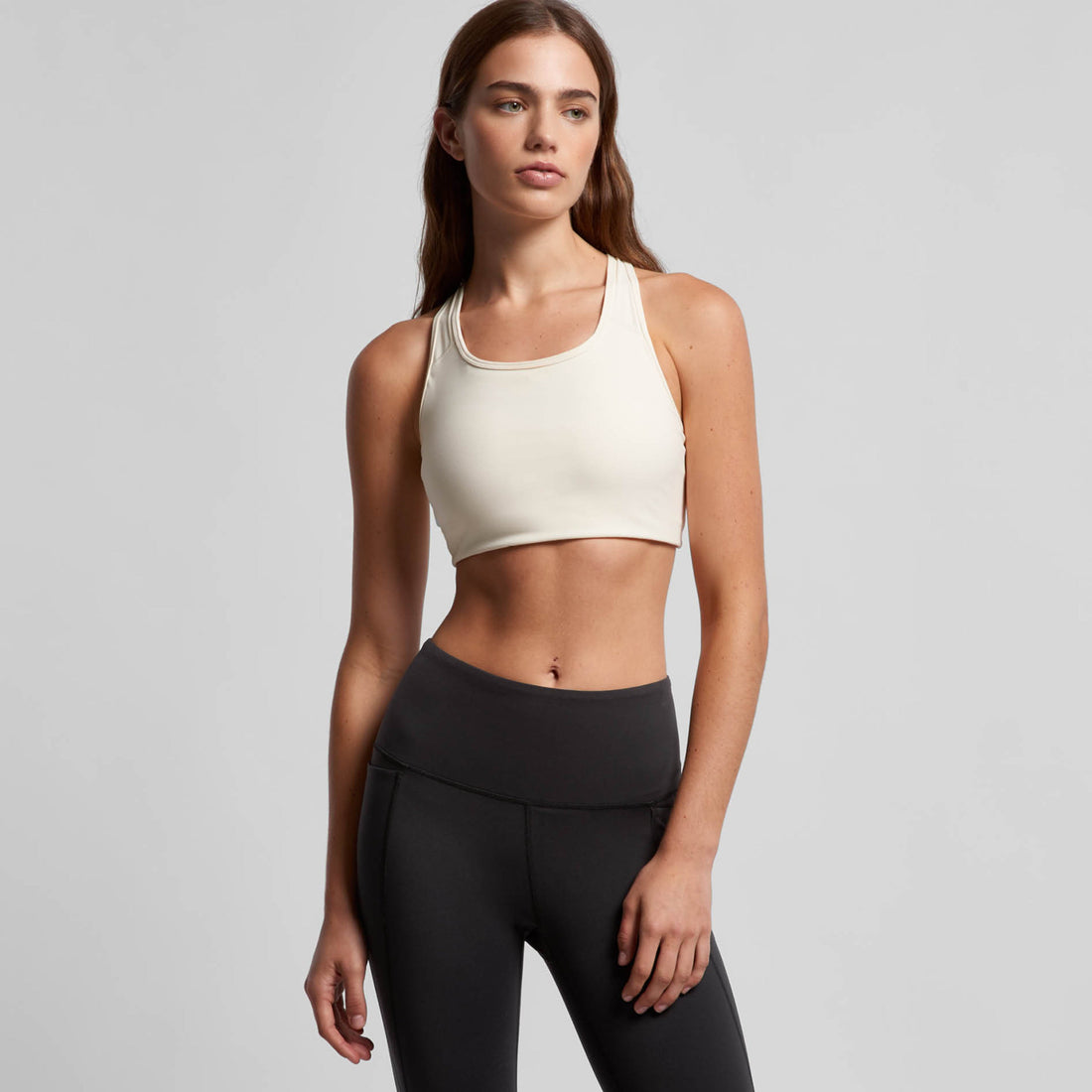 Women's Active Bra Top | Arena Custom Blanks - Arena Prints - Modeled Shot - Front