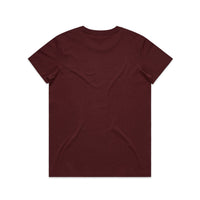 Women's Basic Tee | Arena Custom Blanks - Arena Prints - Back - Burgundy - Red