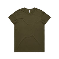 Women's Basic Tee | Arena Custom Blanks - Arena Prints - Front - Army - Green