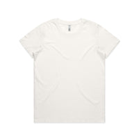 Women's Basic Tee | Arena Custom Blanks - Arena Prints - Front - Natural - White