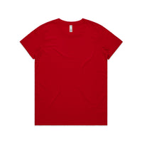 Women's Basic Tee | Arena Custom Blanks - Arena Prints - Front - Red