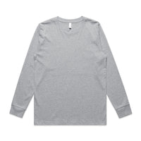 Women's Classic Long Sleeve Tee - Arena Prints - Front - Athletic Heather - Grey