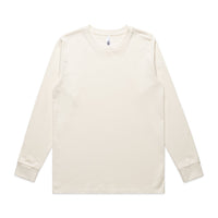 Women's Classic Long Sleeve Tee - Arena Prints - Front - Ecru - Cream