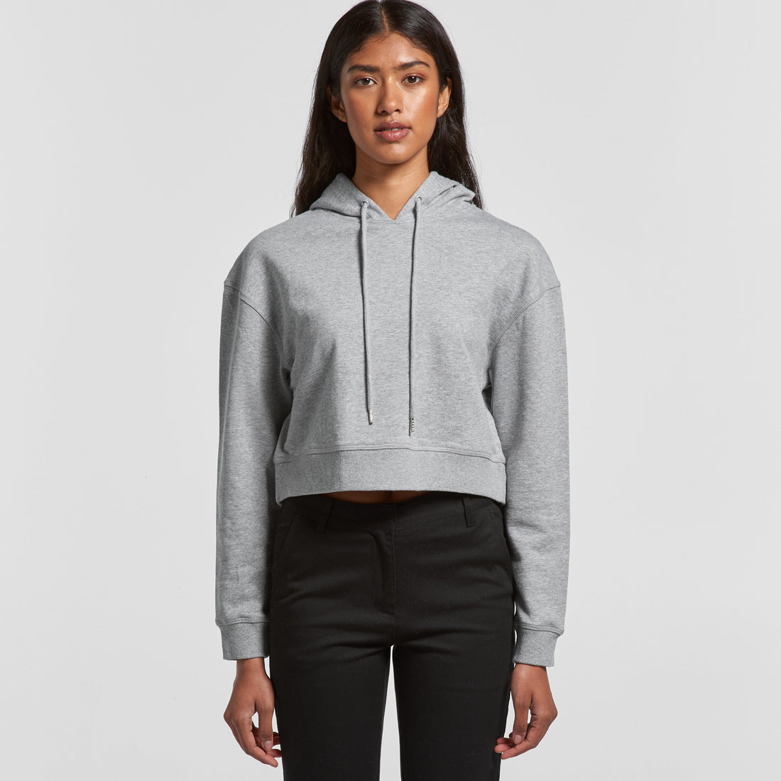 Women's Crop Hoodie | Arena Custom Blank - Arena Prints - Modeled Shot - Front