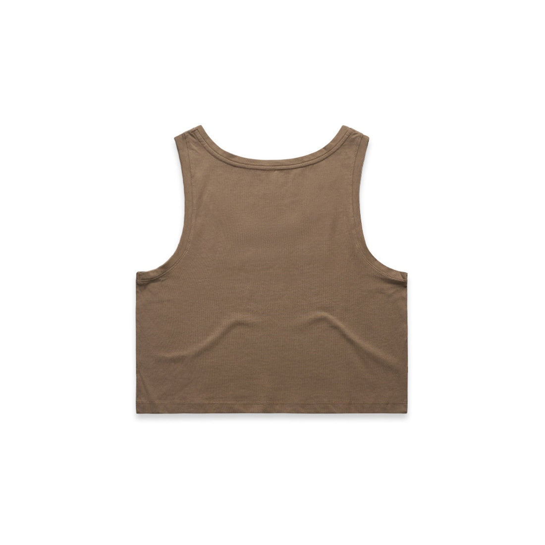 Women's Crop Singlet | Arena Custom Blanks - Arena Prints - Back - Musk - Brown