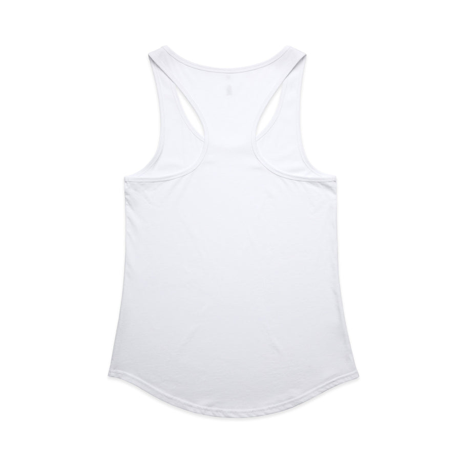 Women's Mali Racerback Tank | Arena Custom Blanks - Arena Prints - Back - White