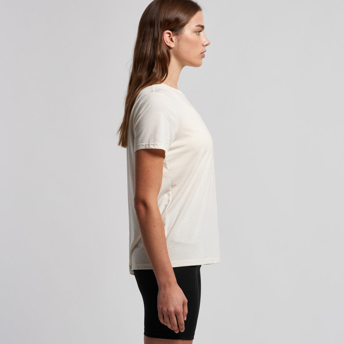 Women's Maple Active Blended Tee | Arena Custom Blank - Arena Prints - Modeled Shot - Side