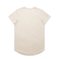 Women's Maple Curve Tee | Arena Custom Blanks - Arena Prints - Back - Ecru - Cream
