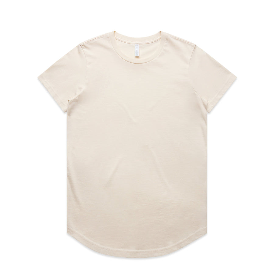 Women's Maple Curve Tee | Arena Custom Blanks - Arena Prints - Front - Ecru - Cream