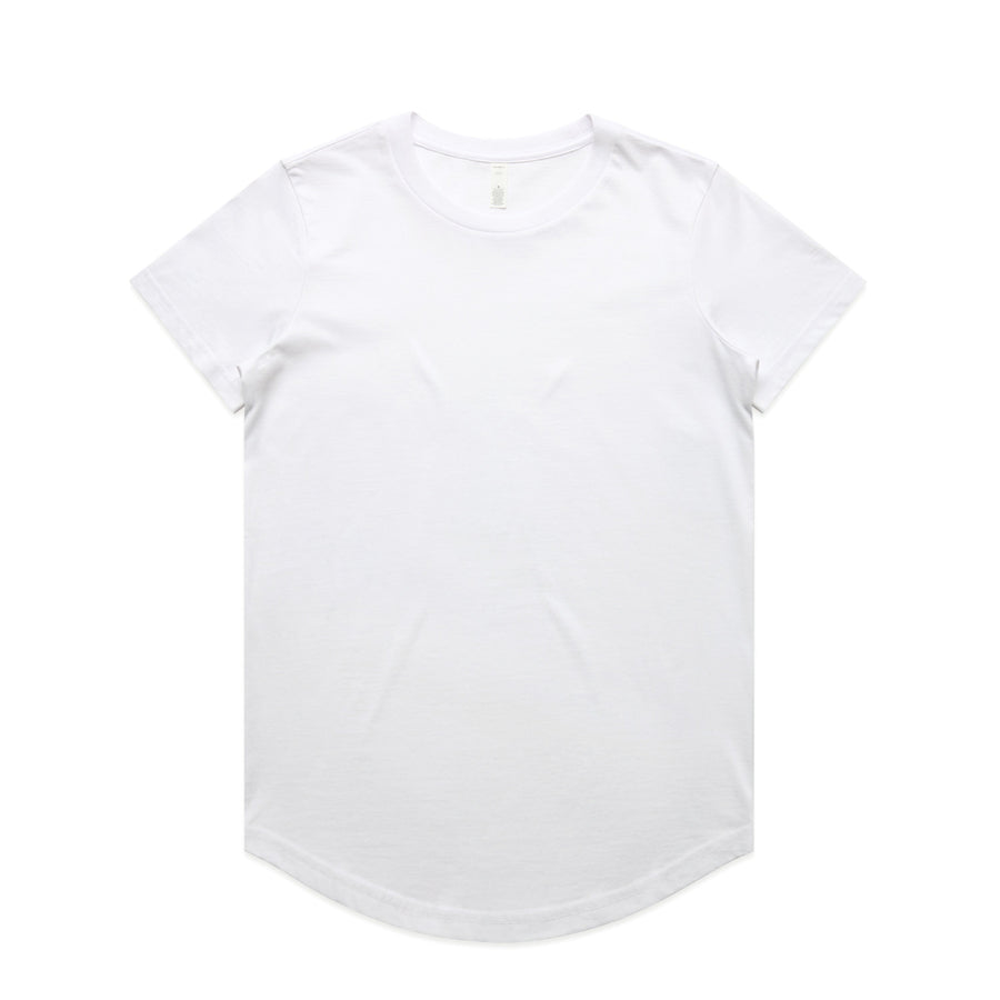 Women's Maple Curve Tee | Arena Custom Blanks - Arena Prints - Front - White